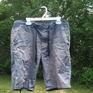 Blue Flat Front Shorts